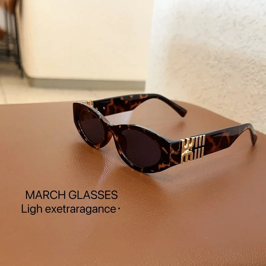 2024 New Fashion Oval Sunglasses Women Men Trendy Cool Sun Glasses Ladies Street Shot Retro Premium Eyewears Gafas De Sol UV400