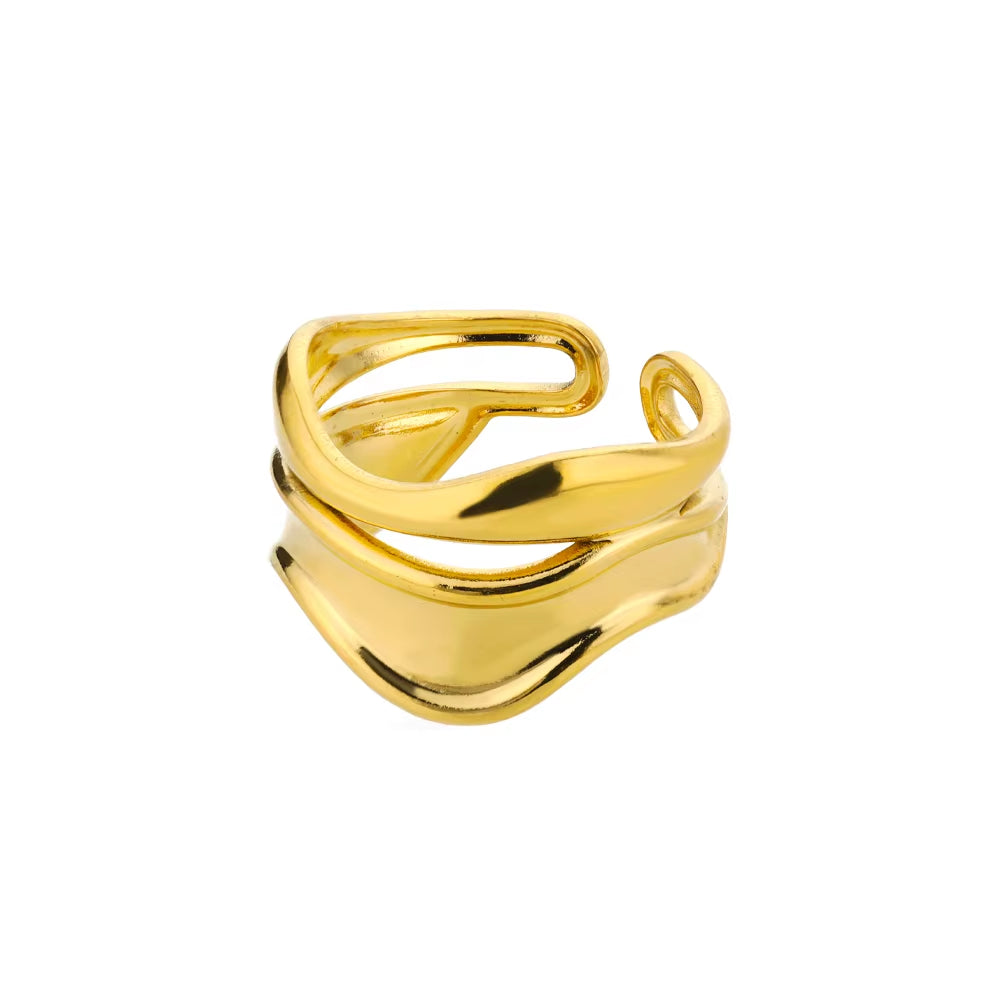 316L Stainless Steel Rings for Women Gold Color Never Fade Luxury Classic Rings Wedding Couple Rings Jewelry Free Shipping