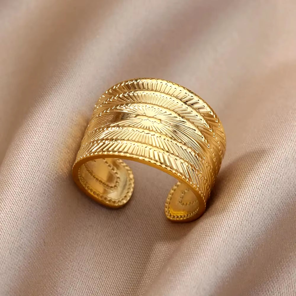 316L Stainless Steel Rings for Women Gold Color Never Fade Luxury Classic Rings Wedding Couple Rings Jewelry Free Shipping